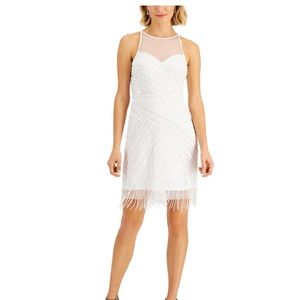 NWT Adrianna Papell Embellished Mesh Cocktail Dress Size 6